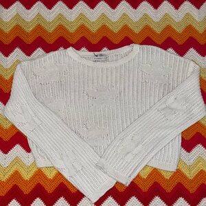 KNIT FLORAL LONG SLEEVE